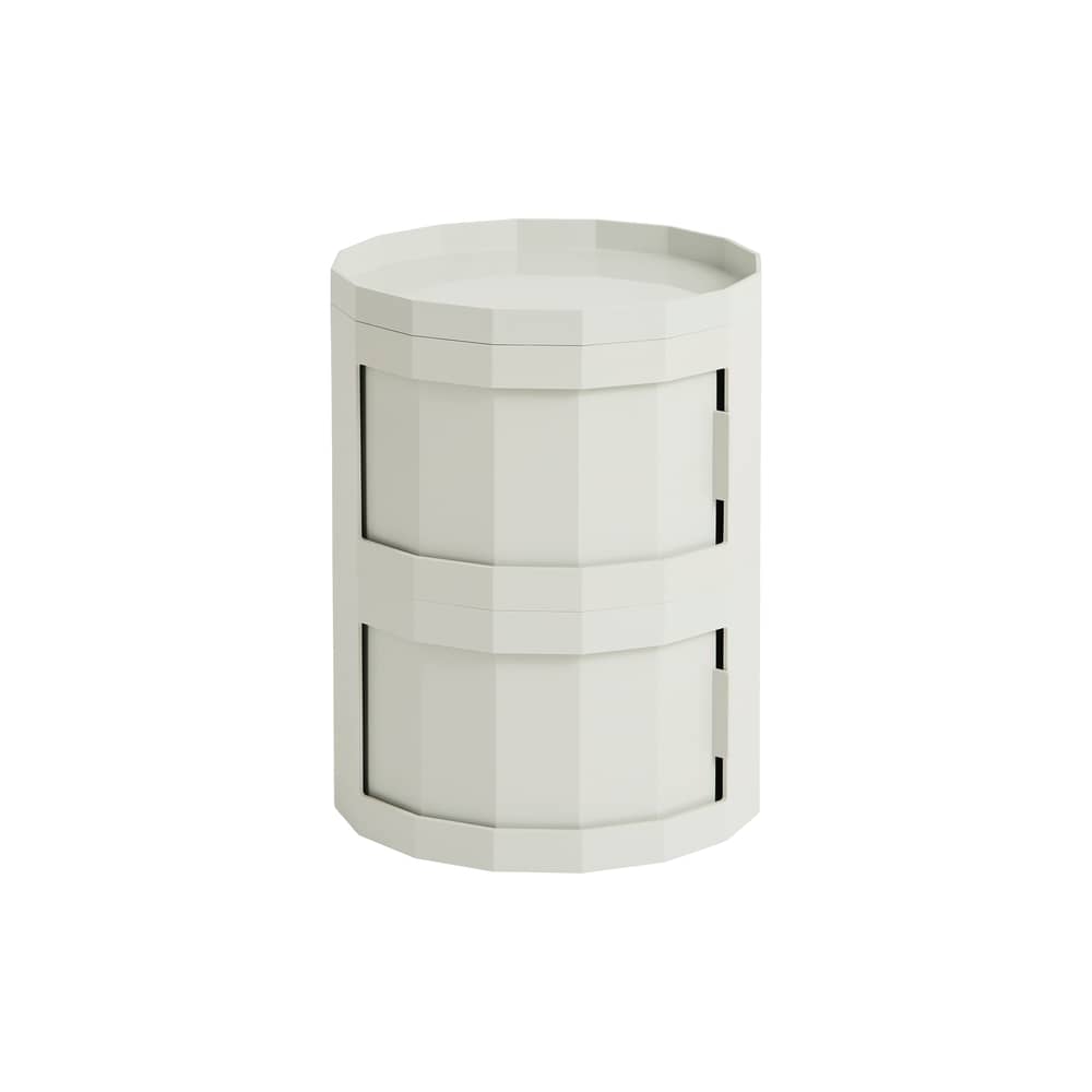 Rangement Facet Low / H 49 cm - 2 portes / Avec roulettes - Hay - Gris Misty - ABS recyclé