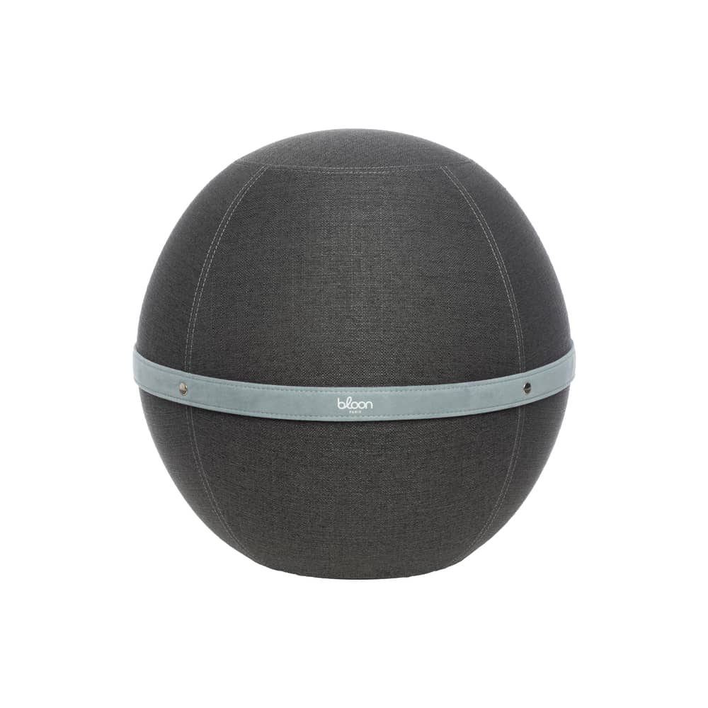 Sitzkissen Original textil grau / Ergonomischer Sitz - Ø 55 cm / Melierter Stoff - BLOON PARIS - Grau Quartzgrau - Mélierter Polyesterstoff, PVC