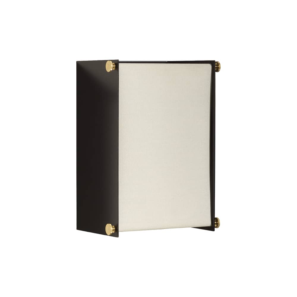 Applique Boxie Petit / H 25 cm - Métal & tissu - Maison Sarah Lavoine - Noir - Acier inoxydable, Laiton