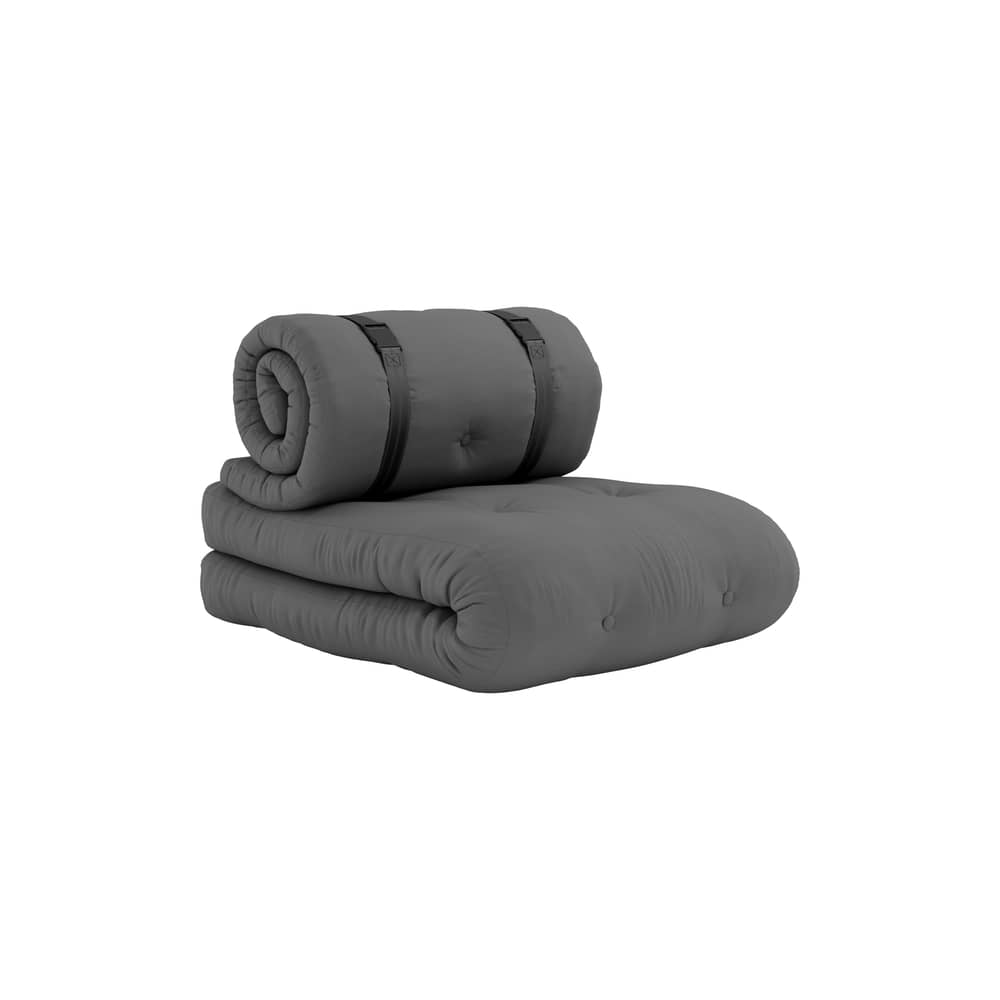 Letto supplementare Buckle Up Outdoor tessuto grigio / Lettino da sole e Letto supplementare - KARUP DESIGN - Grigio scuro 403 - Espanso, Poliestere, Tessuto Dralon®