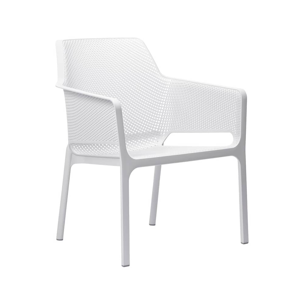 Fauteuil empilable Net Relax blanc - NARDI - Blanc - Résine de fibre de verre