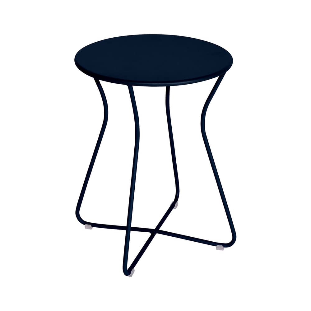 Hocker Cocotte metall blau / Beistelltisch - H 45 cm / Metall - Fermob - Abyssblau - Stahl