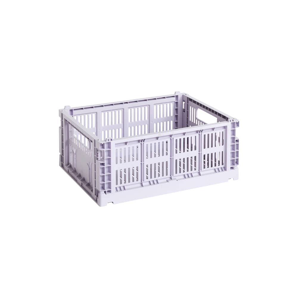 Korb Colour Crate plastikmaterial violett Medium / 26,5 x 34,5 cm - Recycelt - Hay - Lavendel - Recyceltes Polypropylen