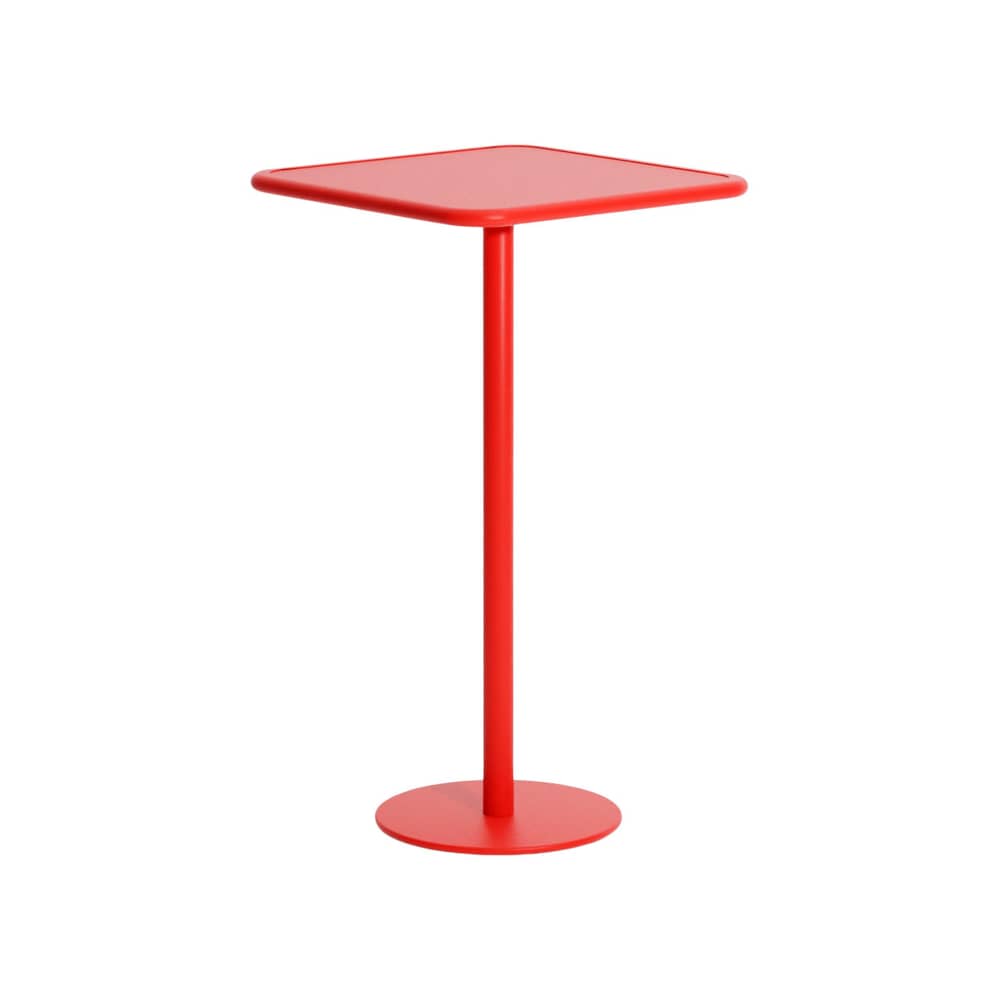 Mange-debout Week-end métal rouge / 60 x 60 cm x H 105 cm - Aluminium - Petite Friture - Rouge - Aluminium
