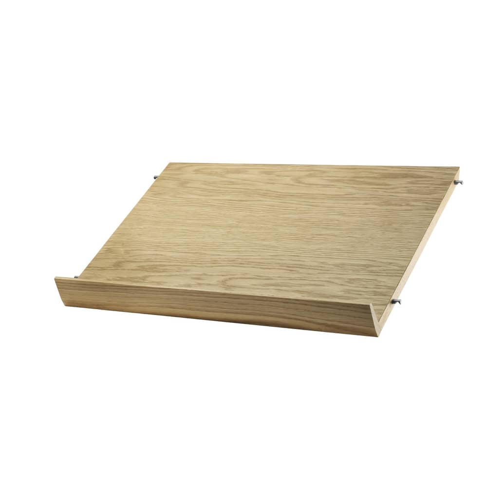 Regal  holz natur Holz / Kleiderständer & Schuhe - B 58 x T 30 cm - String Furniture - Eiche - Furnierte Spanplatte