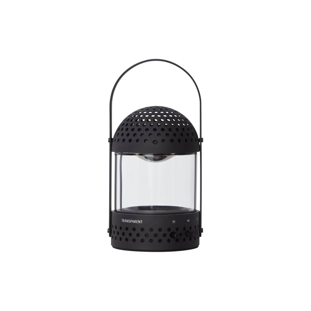 Enceinte Bluetooth portable Light Speaker verre noir / Lumineuse - Transparent Speaker - Noir - Aluminium, Verre borosilicaté
