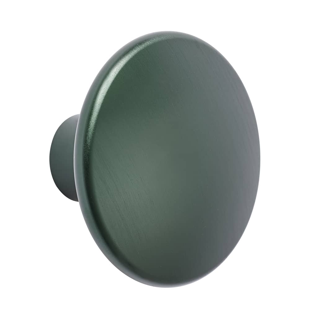 Patère The Dots Metal Large / Ø 5 cm - Muuto - Vert foncé - Acier