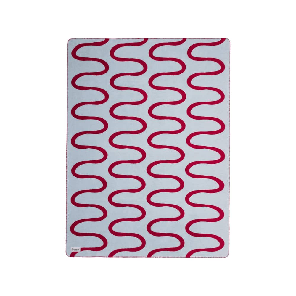 Swirl Plaid textile red / 150 x 200 cm - NOO.MA - Cherry juice - Acrylic, Cotton, Polyester