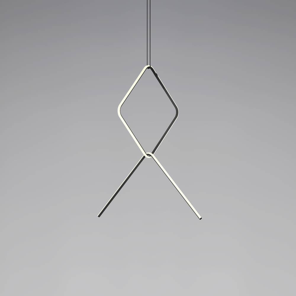 Suspension Arrangements 2 LED   / 2 éléments - H 90 x L 100 cm - Flos - Noir & Blanc - Aluminium peint, Polycarbonate