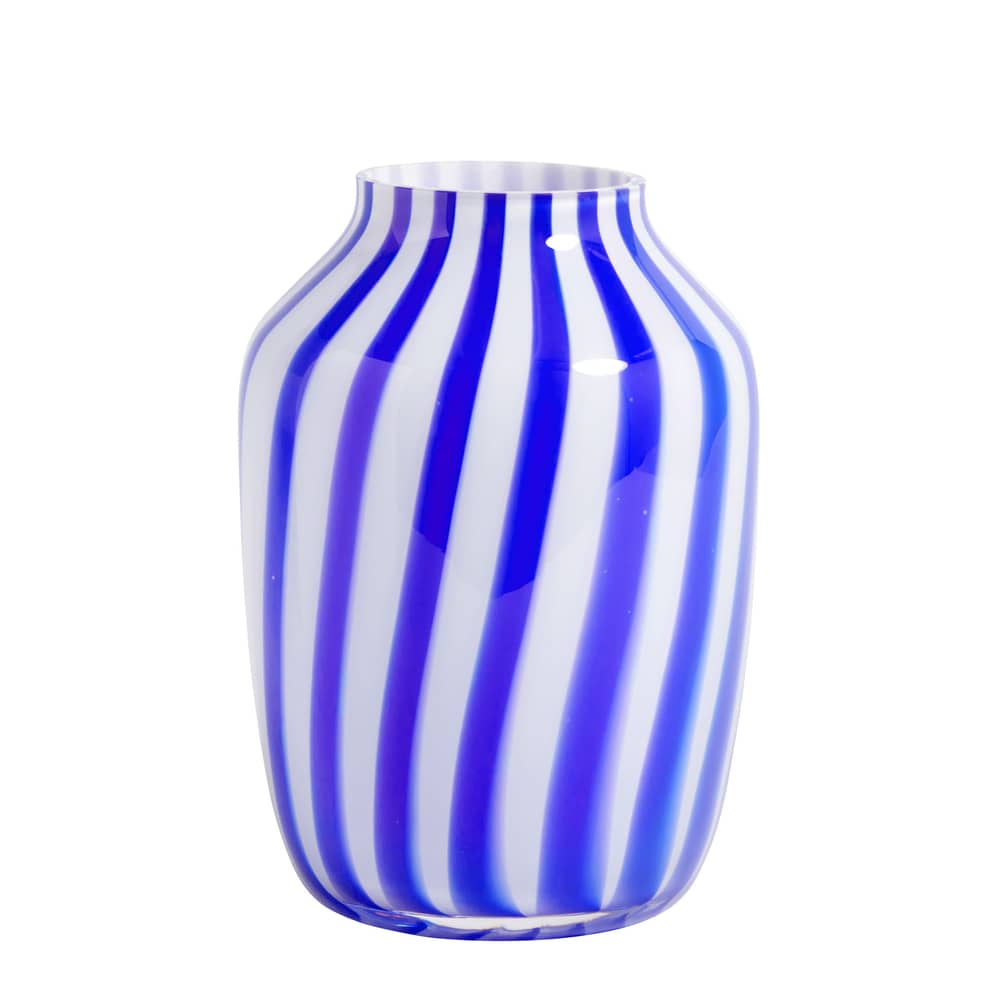 Vase Juice verre bleu / Haut - Ø 20 x H 28 cm - Hay - Bleu - Verre