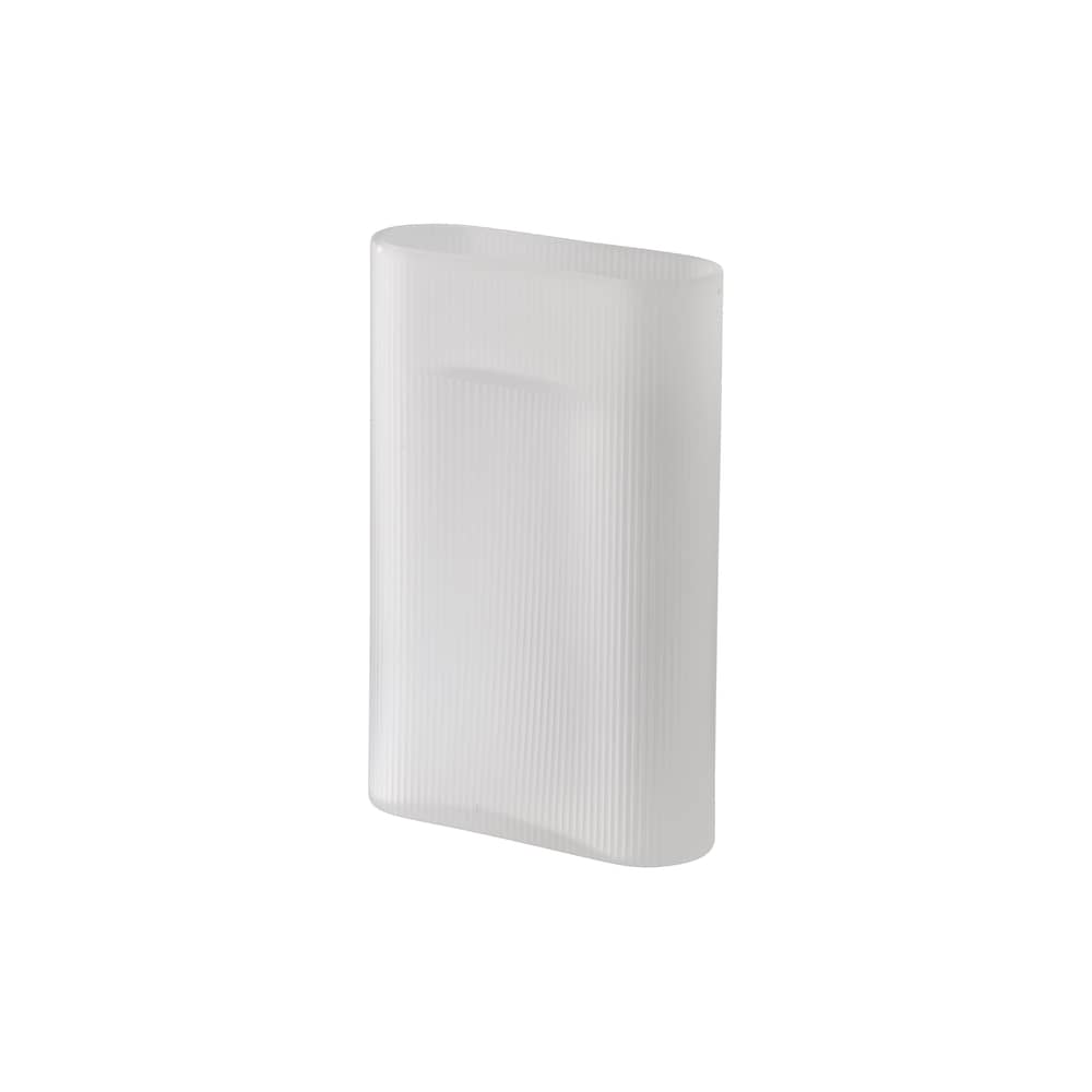 Vase Ridge verre blanc / L 23 x H 35 cm - Muuto - Blanc dépoli - Verre dépoli soufflé bouche