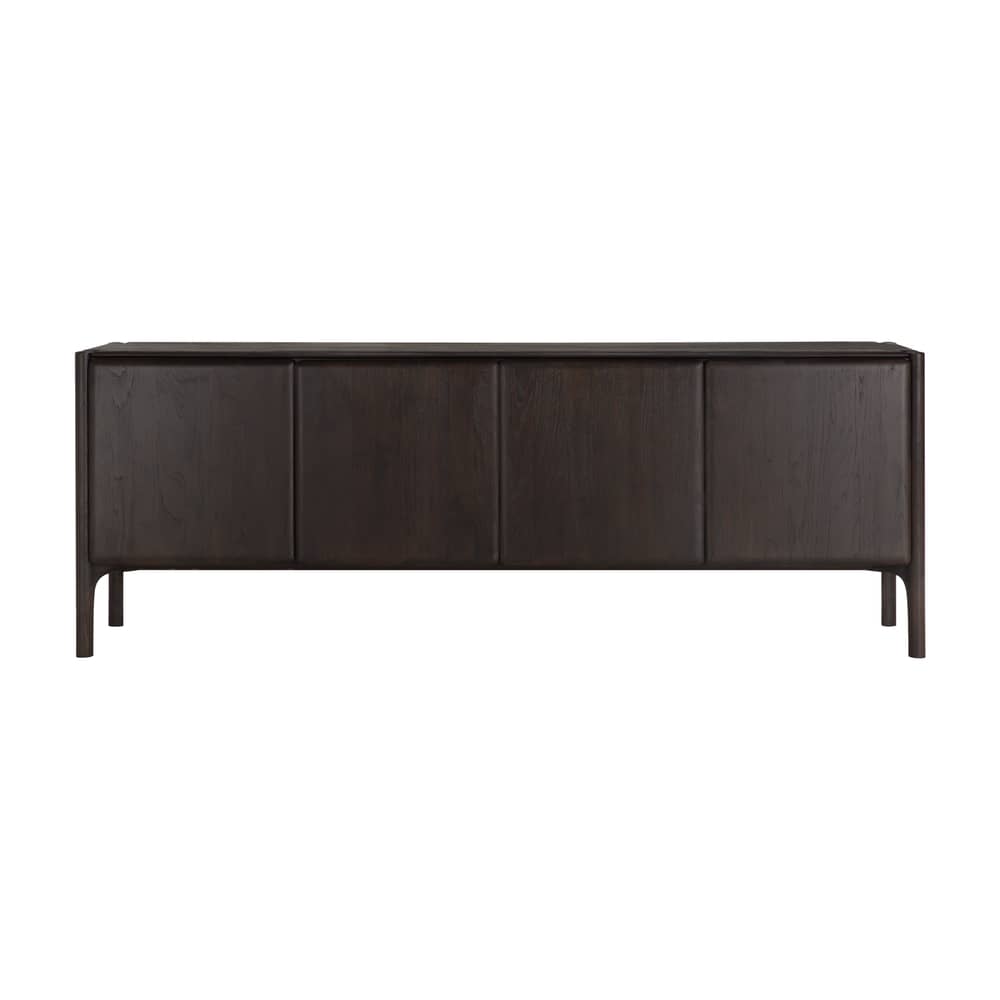 Buffet PI bois marron / L 230 x H 83 cm - Ethnicraft - Teck brun foncé - Teck massif teinté