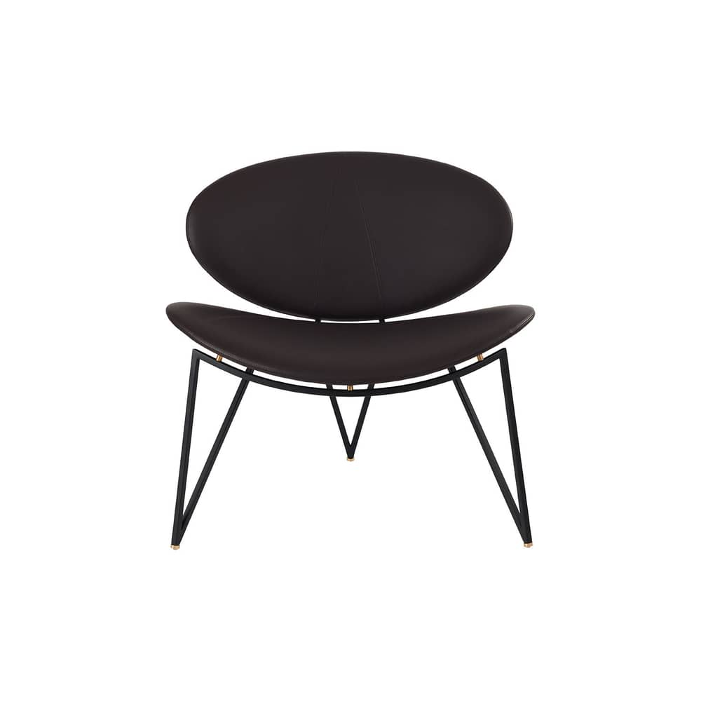 Lounge Sessel Semper leder braun / Leder - AYTM - Braun Java - Leder, Schaumstoff, Stahl