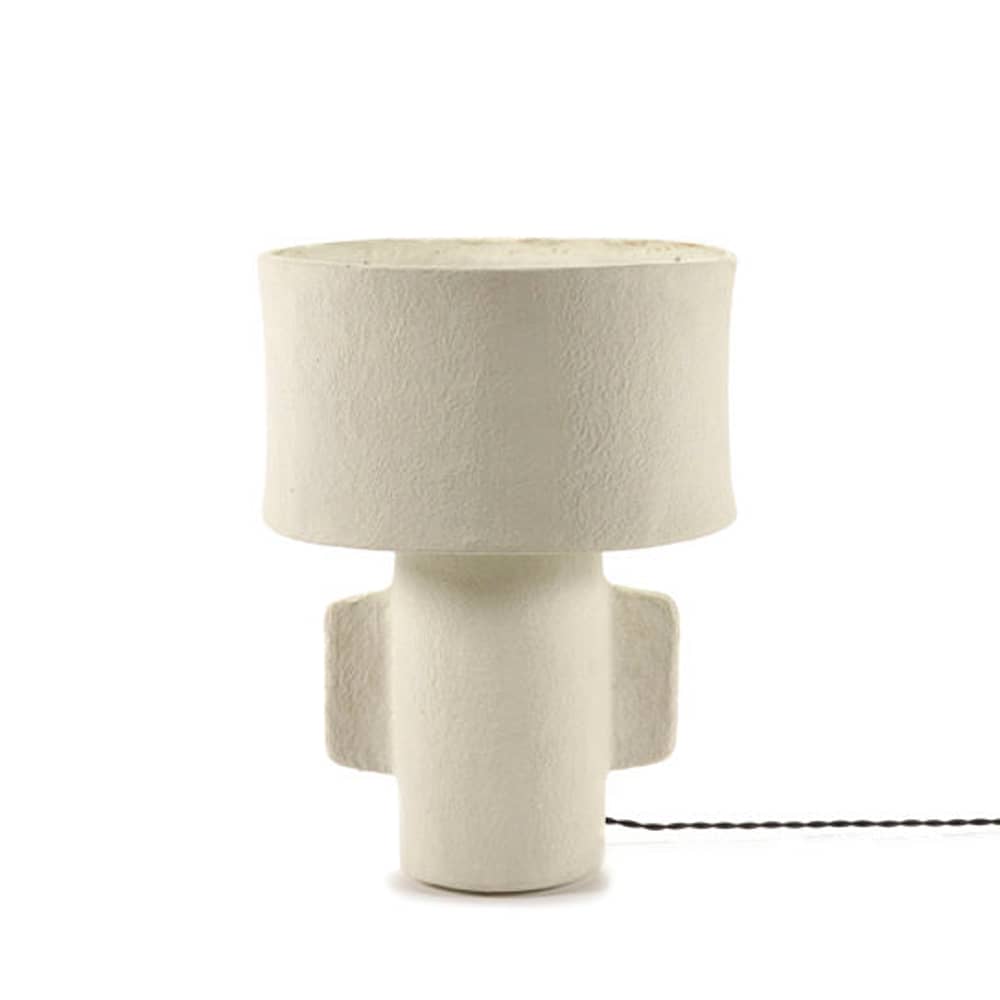 Lampada da tavolo Earth carta bianco / Cartapesta riciclata - Ø 35 x H 47 cm - Serax - Ø 35 x H 47 cm - Cartapesta riciclata