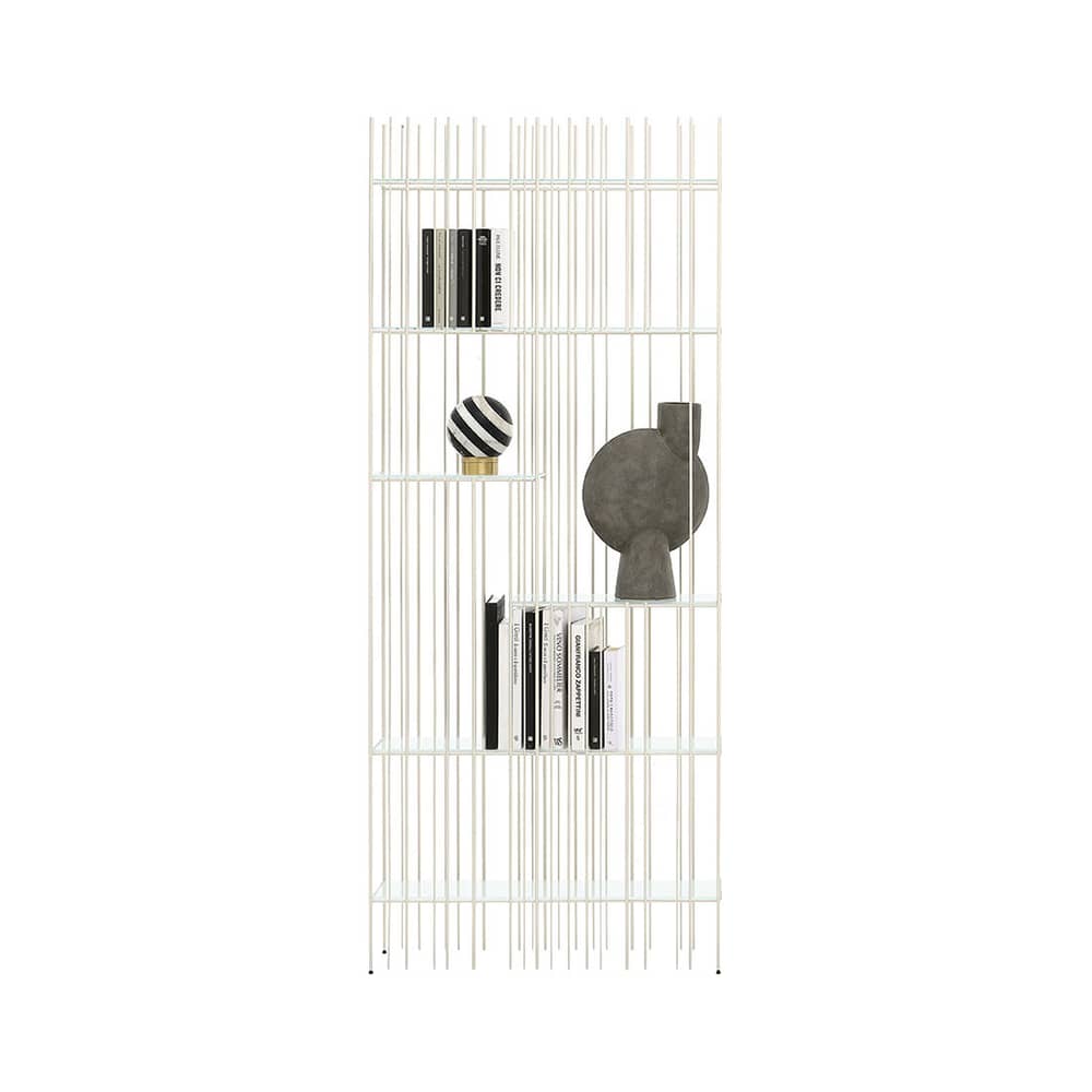 Libreria Metrica A metallo beige / 78 x H 190 cm - Solo struttura (i ripiani sono venduti separatamente) - Mogg - Beige - Acciaio