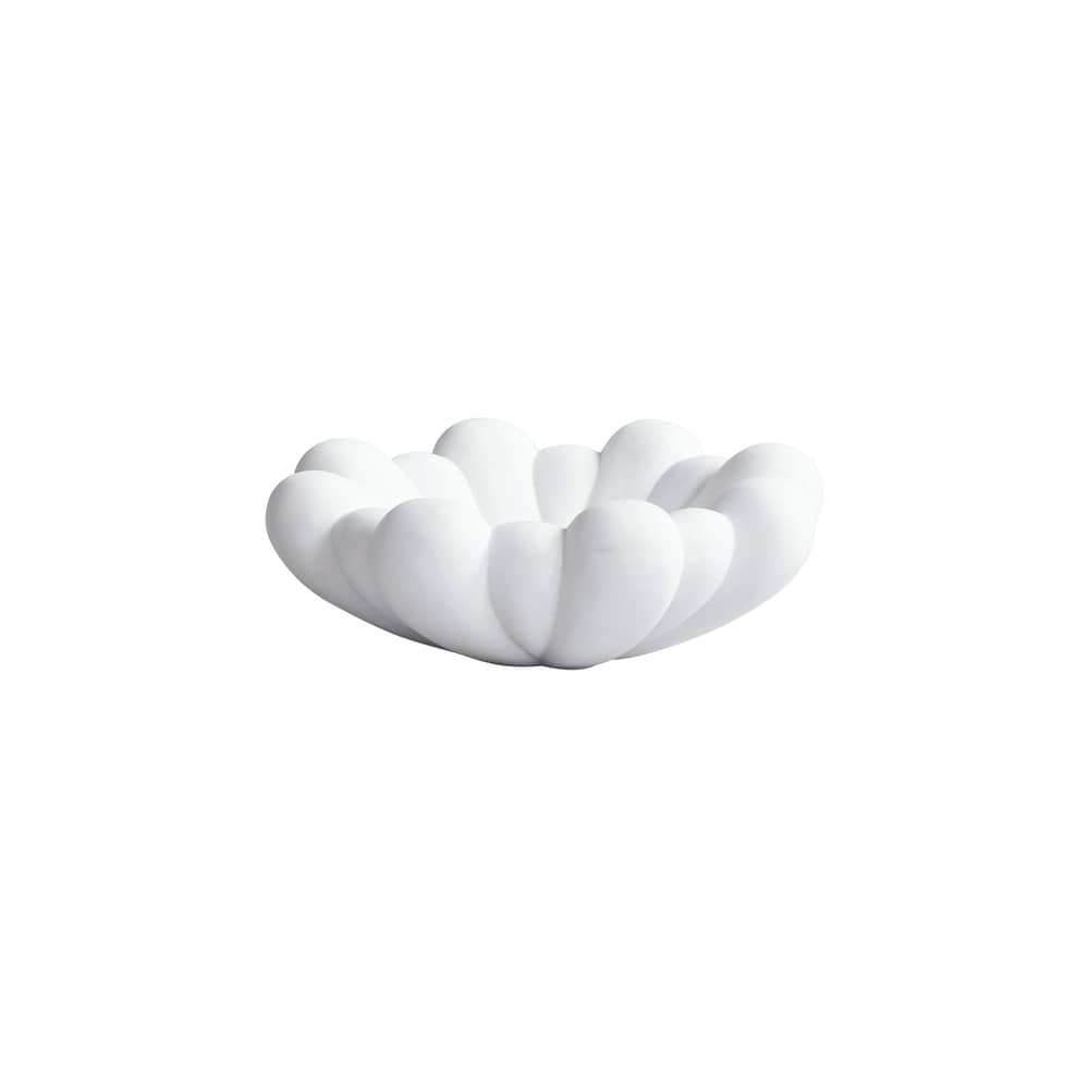 Schale Bloom Medium keramik weiß / Ø 28,5 x H 10,5 cm - 101 COPENHAGEN - Weiß - Faserbeton, Keramik
