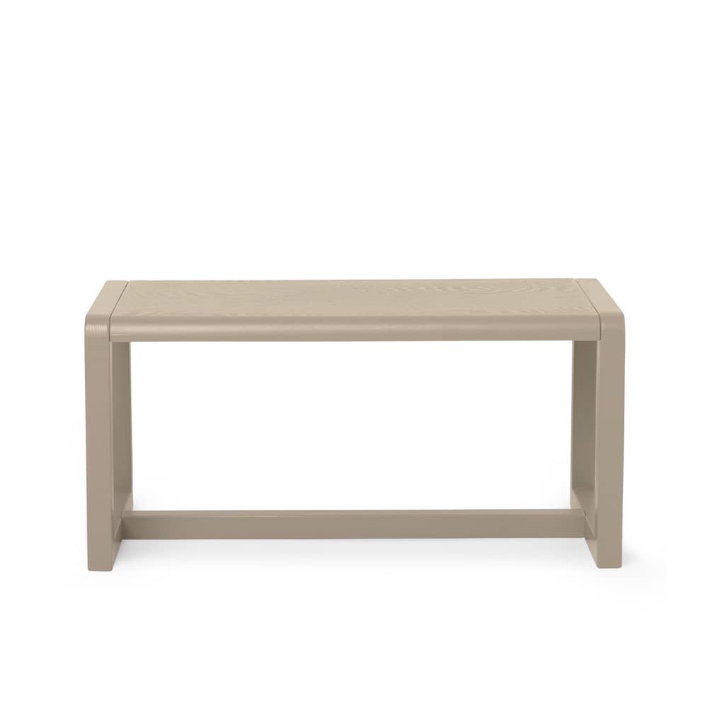 Banc enfant Little Architect bois beige / L 62 cm - Ferm Living - Beige Cachemire - Contreplaqué de frêne, Frêne massif