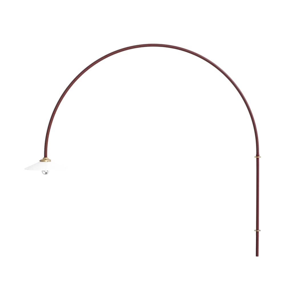 Hanging Lamp n°3 Wall light with plug metal red / H 135 x W 137.5 cm - valerie objects - Red - Glass, Steel