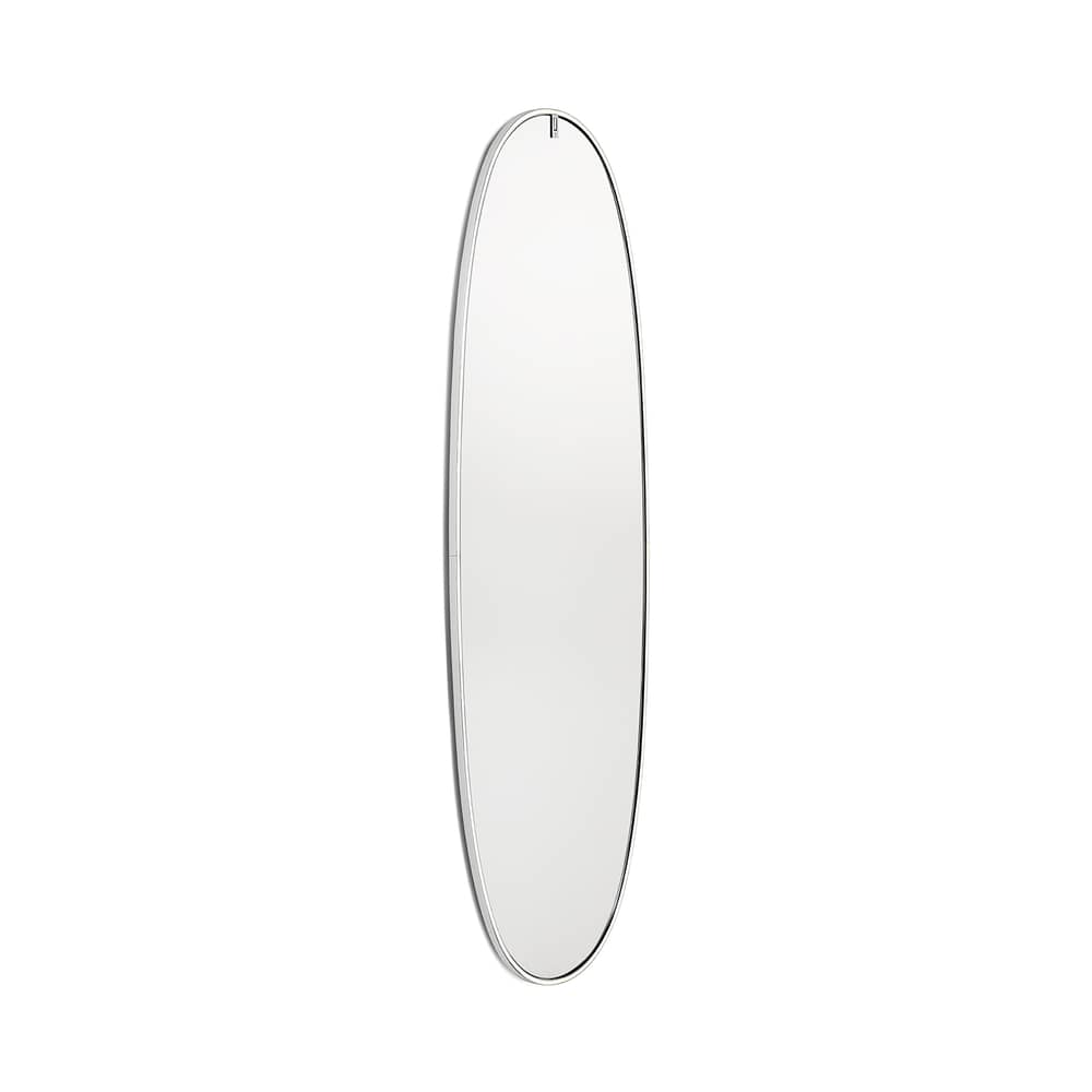 Specchio luminoso La Plus Belle argento metallo LED / By Starck - H 205 cm - Flos - Alluminio lucido - Lega di alluminio, Silicone, Vetro temperato