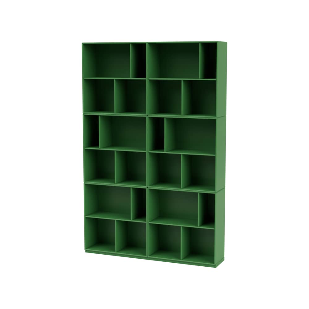 Libreria Read legno verde / L 139,2 x P 30 x H 211,8 cm - MONTANA - Prezzemolo 152 - MDF laccato