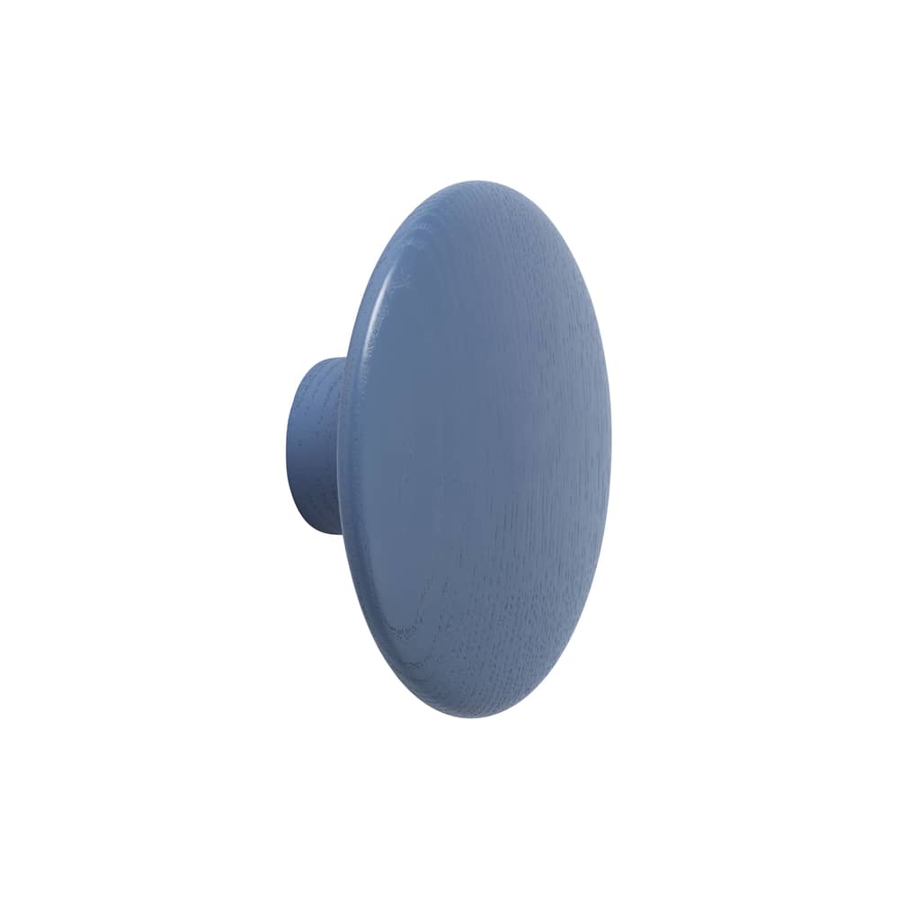 Patère The Dots Wood Medium / Bois - Ø 13 cm - Muuto - Bleu pâle - Frêne teinté