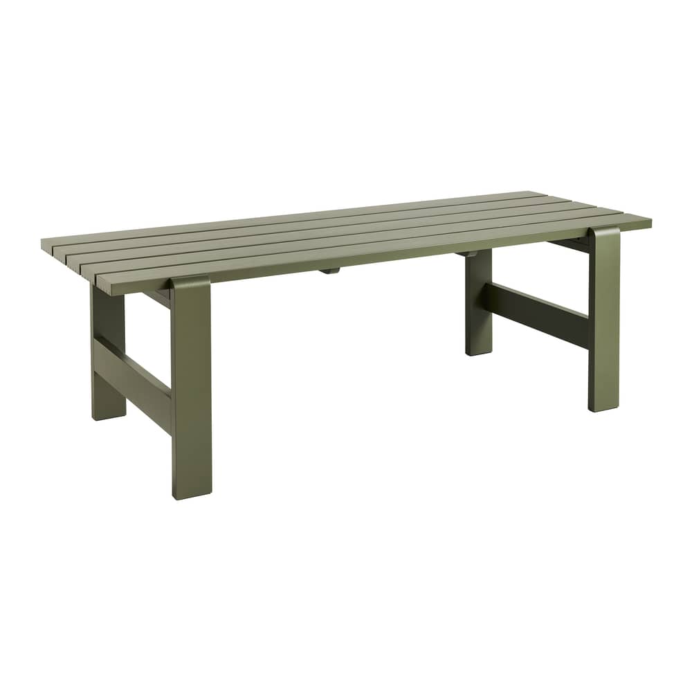Weekday Rectangular table wood green / 230 x 83 cm - Wood - Hay - Olive green - FSC-certified solid pine
