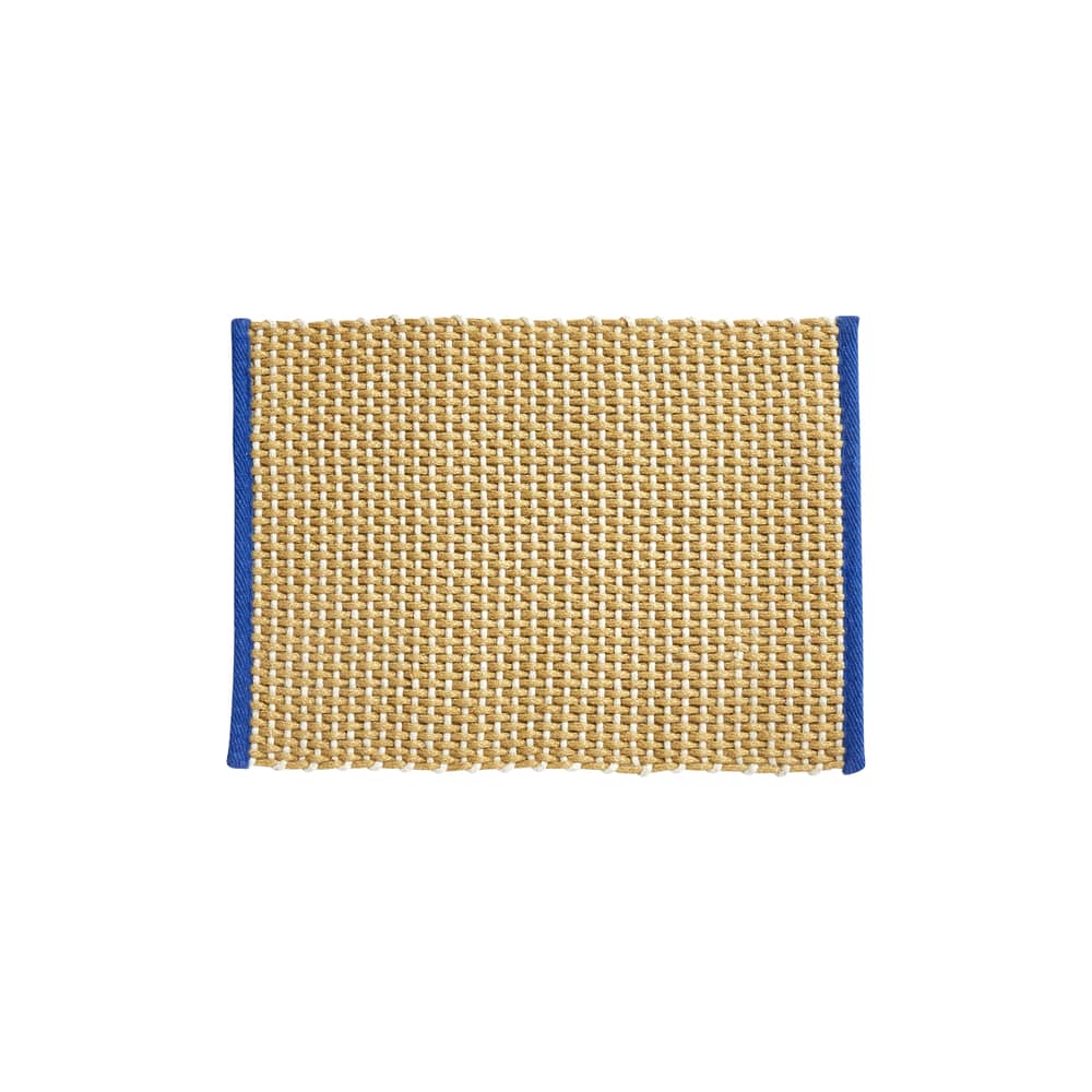  Rug textile yellow / Jute & wool - 50 x 70 cm - Hay - Yellow - Hessian, Wool