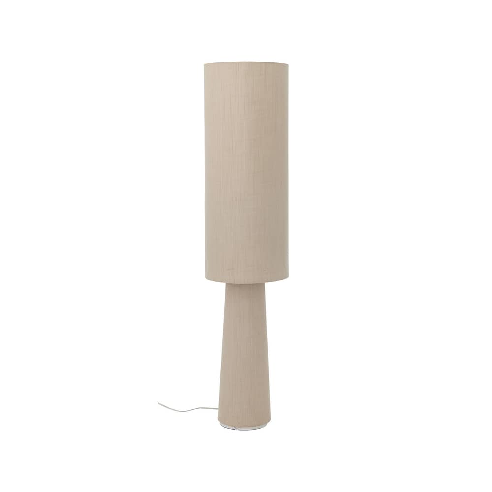 Emmie Floor lamp textile beige / Ø 28 x H 120 cm - Linen - Bloomingville - Natural Linen - Iron, Linen