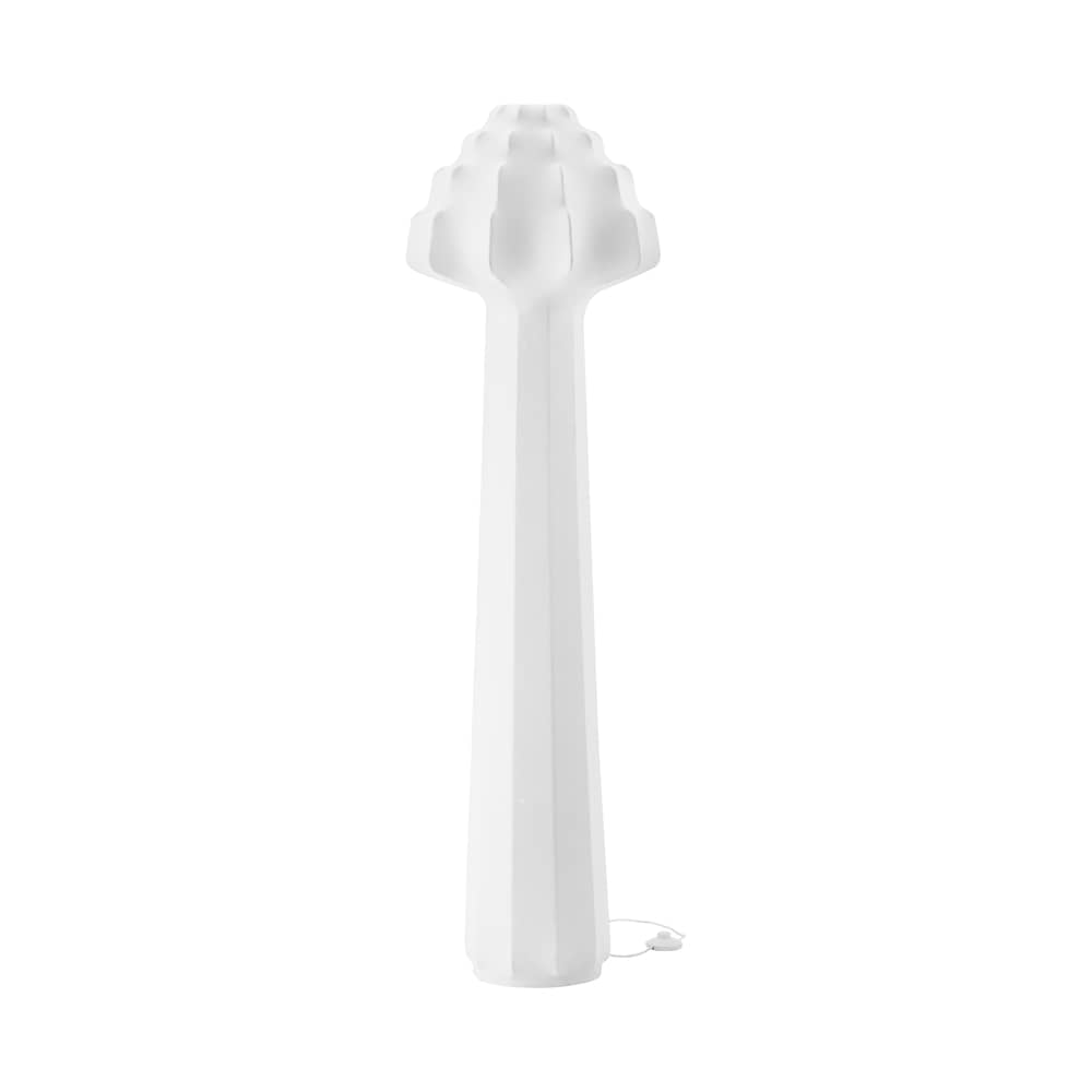 Phantom LED Floor lamp textile white / H 156 cm - Cocoon resin - Normann Copenhagen - White - Cocoon resin, Steel