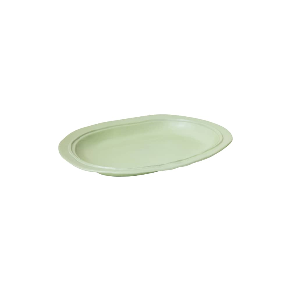 Piatto da portata New classics ceramica verde / 39 x 29 cm - HK LIVING - Menta - Gres