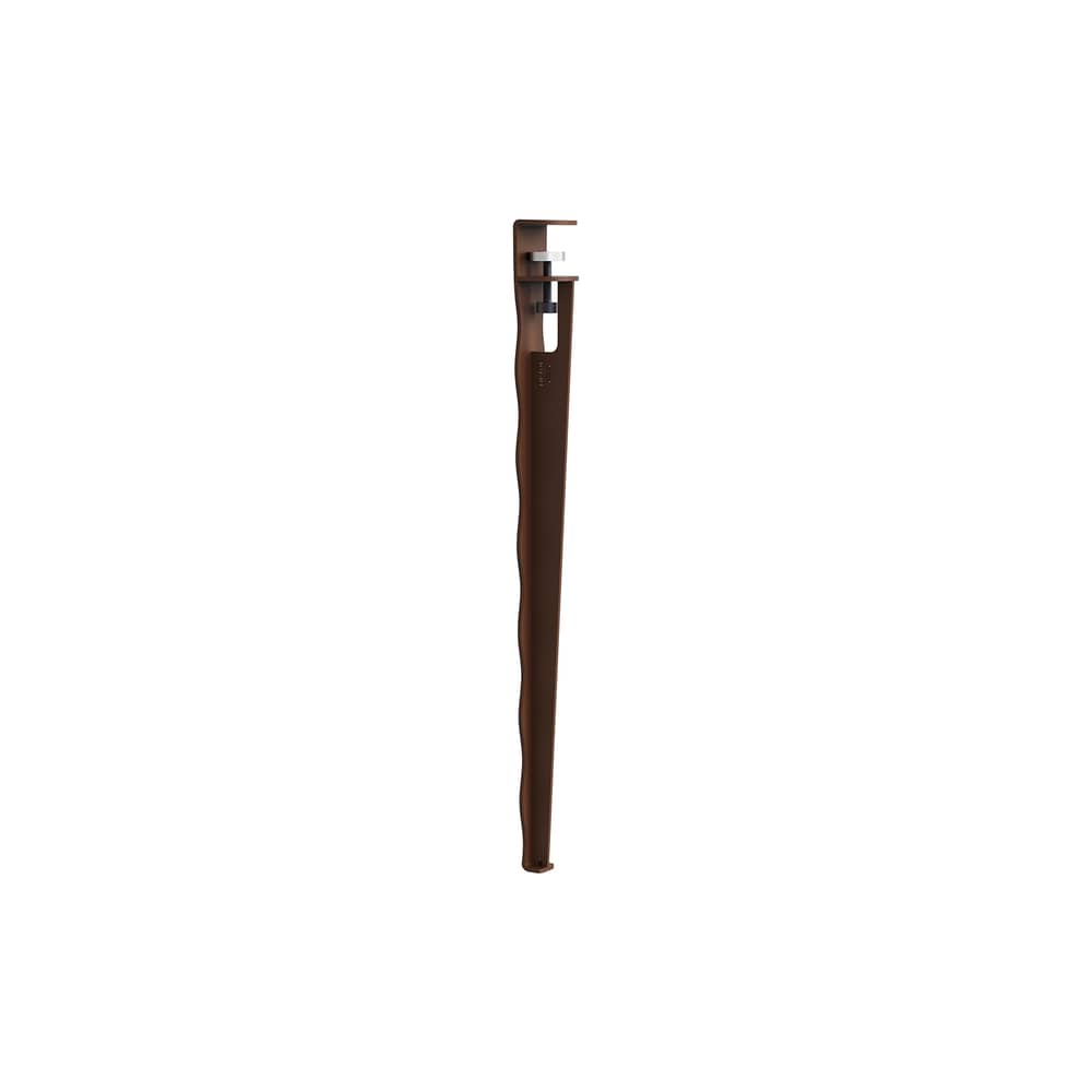 Pied avec fixation étau Vague by Uchronia / H 75 cm - Pour créer table & bureau - TIPTOE - Marron - Acier thermolaqué