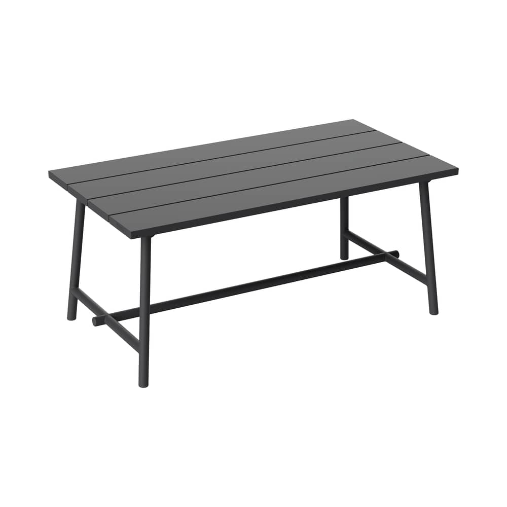 Table rectangulaire Fred\'s métal noir / 170 x 90 cm - 6 personnes - Fatboy - Anthracite - Aluminium