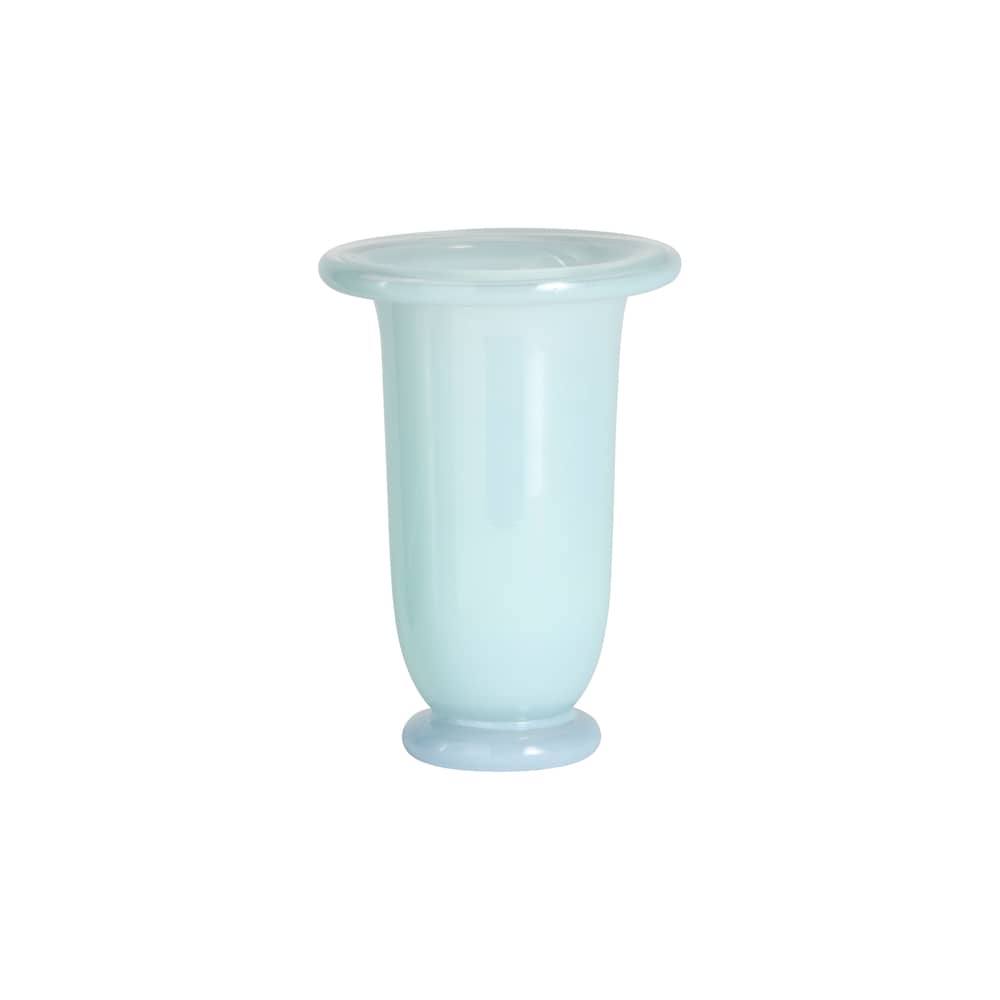 Vase Empire Medium verre bleu / Ø 14,5 x H 21 cm - Hay - Bleu glacier / Base bleu clair - Verre