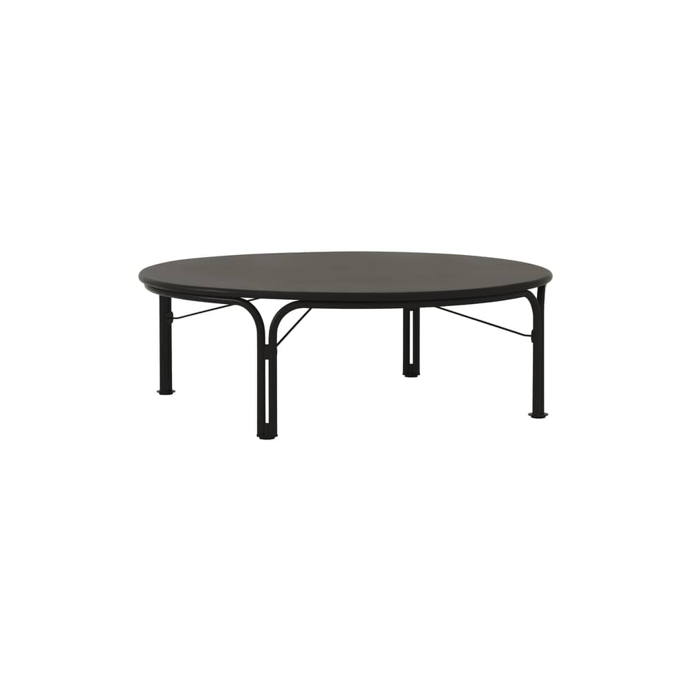 Couchtisch Thorvald SC109 metall schwarz / Ø 115 cm - &tradition - Warmes Schwarz - thermolackierter Stahl