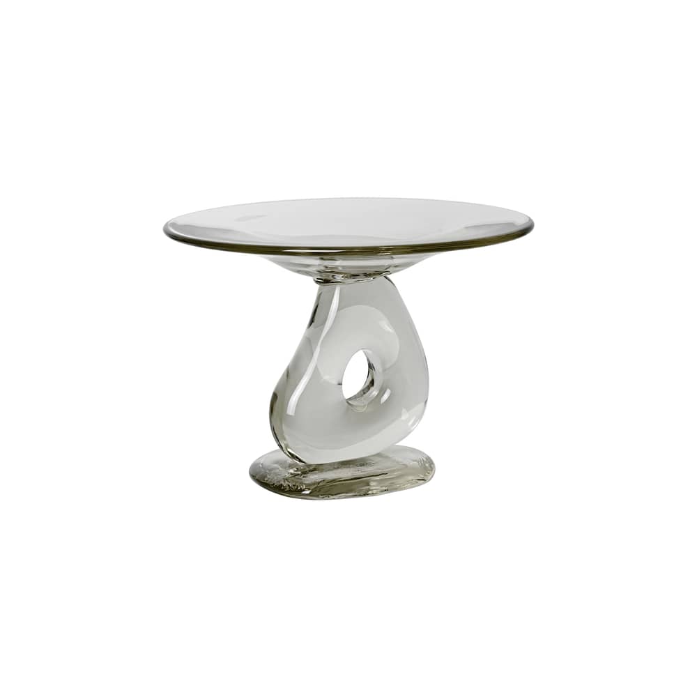 Centrotavola Damo vetro trasparente / Piatto di presentazione - Ø 30 x H 22.5 cm - Ferm Living - Trasparente - Vetro soffiato a bocca