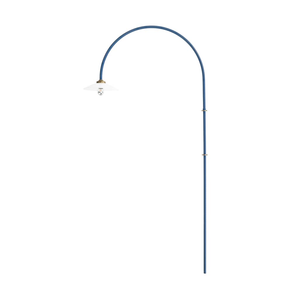 Applique avec prise Hanging Lamp n°2 métal bleu / H 180 x L 75 cm - valerie objects - Bleu - Acier, Verre