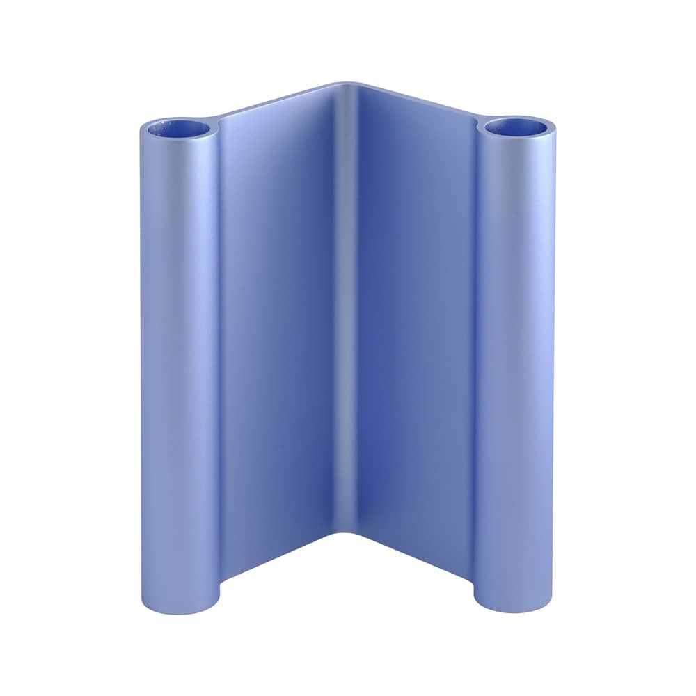 Kerzenleuchter Pair metall blau / H 18 cm - Muuto - Blau - eloxiertes Aluminium