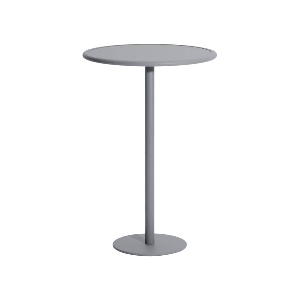 Mange-debout Week-end métal gris / Ø 70 x H 105 cm - Aluminium - Petite Friture - Gris Pierre - Aluminium