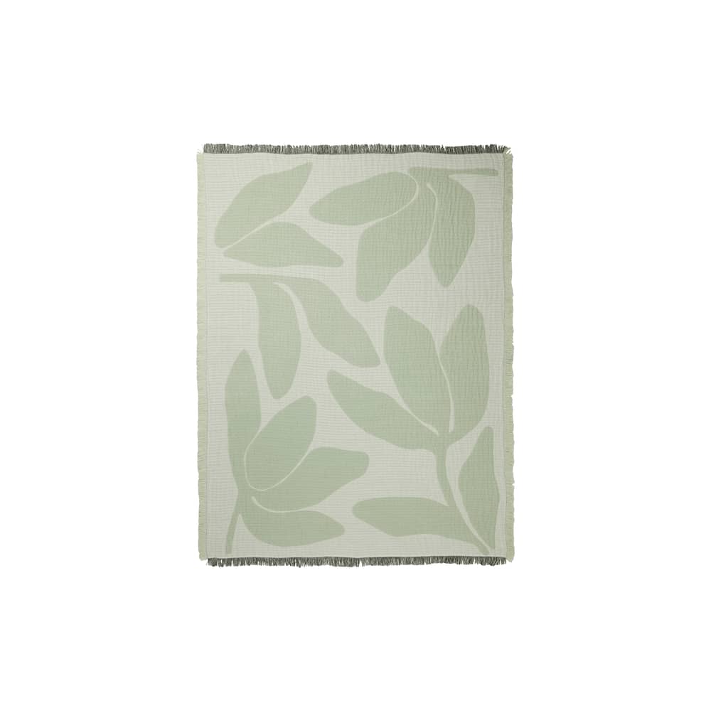 Plaid Herbert vert / 130 x 180 cm - BROSTE COPENHAGEN - Vert sauge - Coton