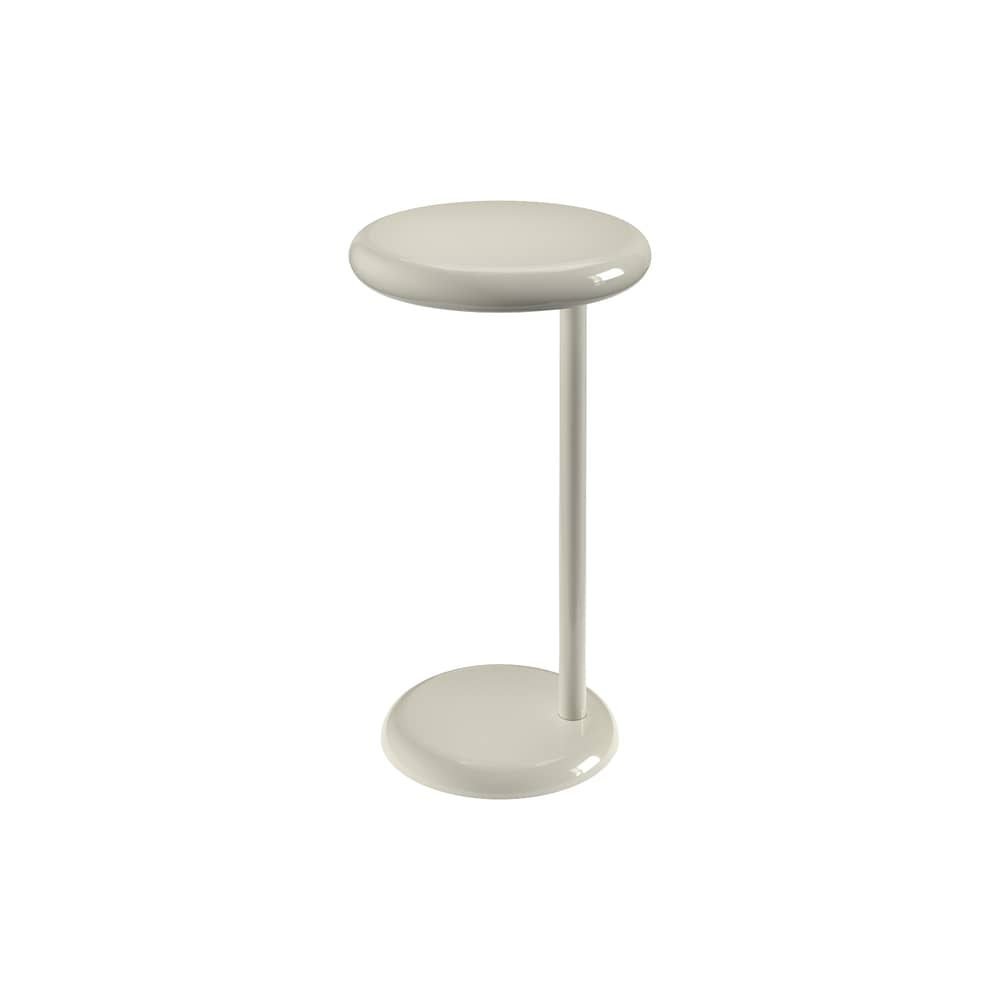 Table d\'appoint Spot métal beige / Ø 35 x H 55 cm - Tom Dixon - Mastic brillant - Acier thermolaqué