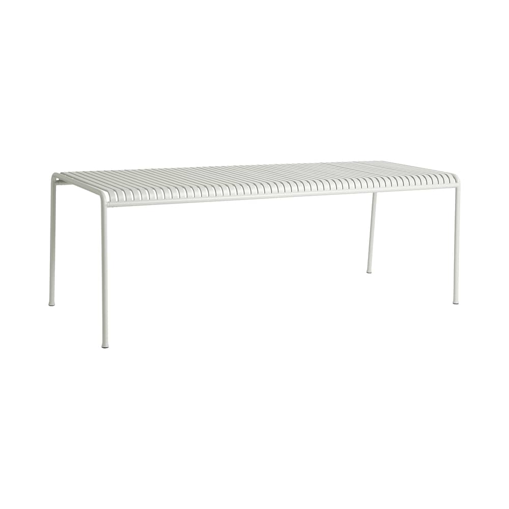 Table rectangulaire Palissade métal gris / 220 x 90 cm - Hay - Gris argent - Acier thermolaqué