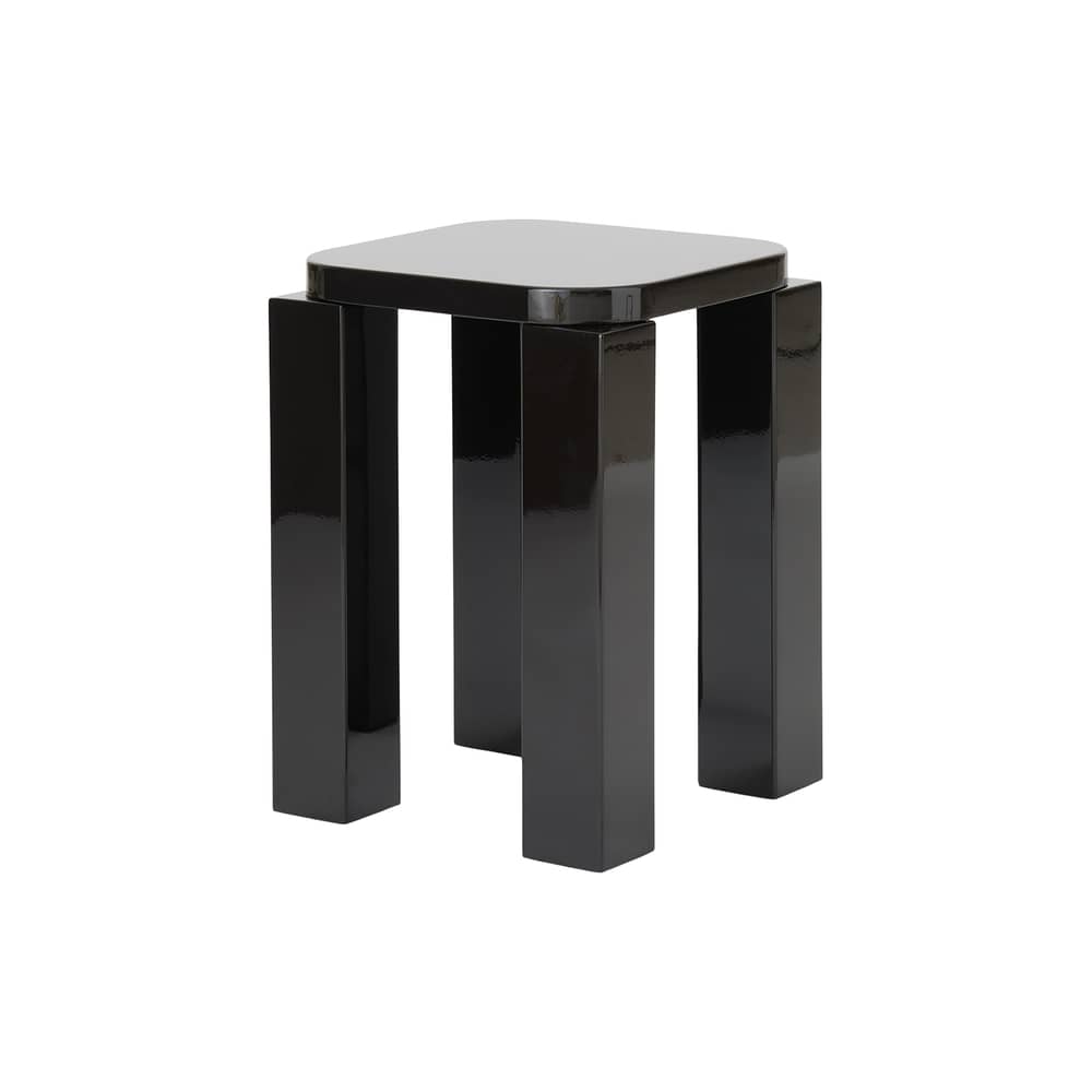 Tabouret Atlas bois noir / Carré - NEW WORKS - Espresso - MDF laqué