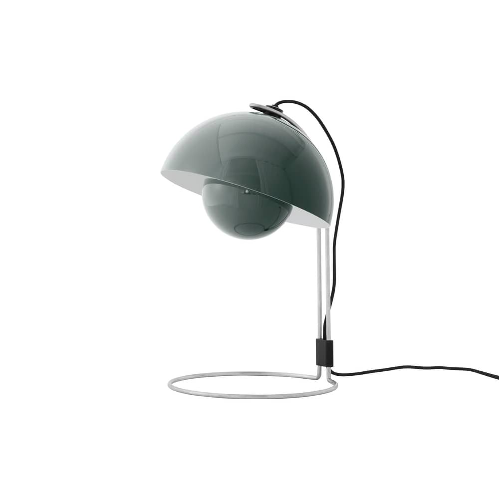 Tischleuchte Flowerpot VP4 metall grau / H 36 cm – Von Verner Panton, 1968 - &tradition - Steinblau - Stahl