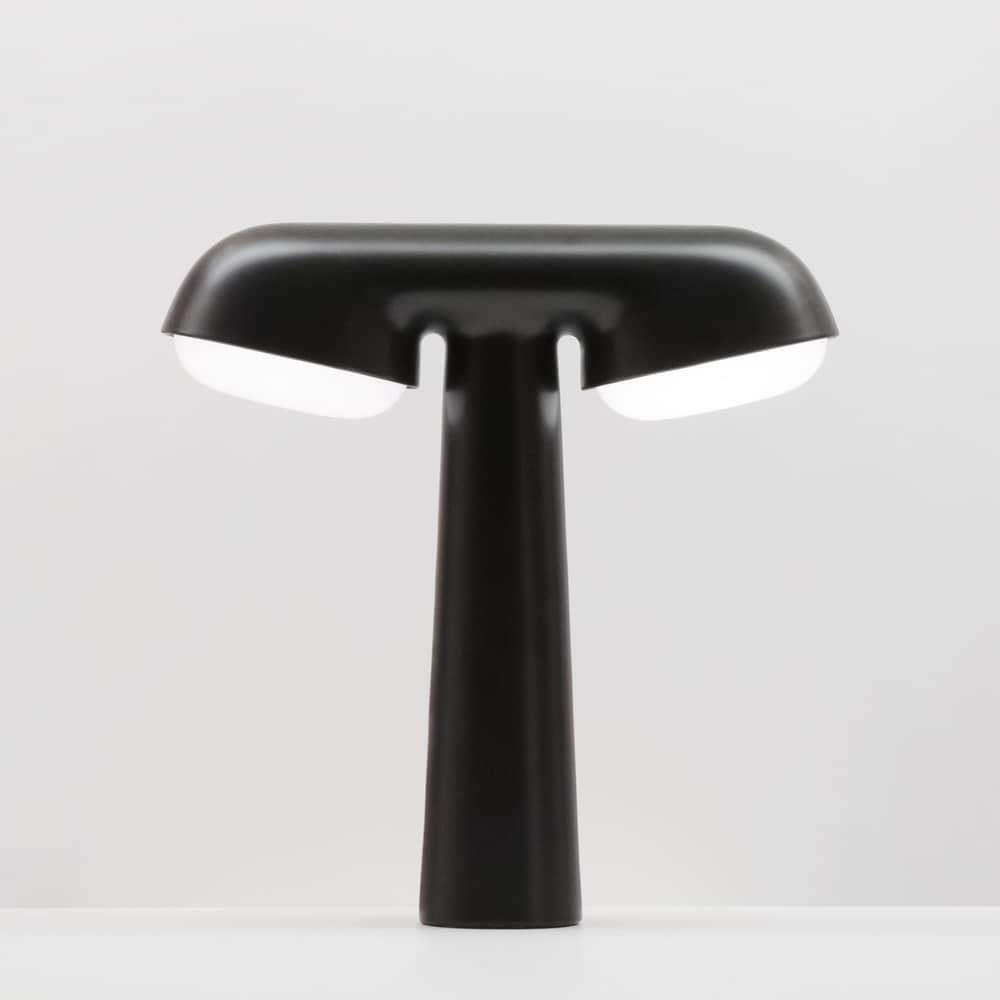 Tischleuchte Lampe TGV metall grau / Koproduktion von Moustache & SNCF - Moustache - Anthrazit - Aluminium, Polykarbonat