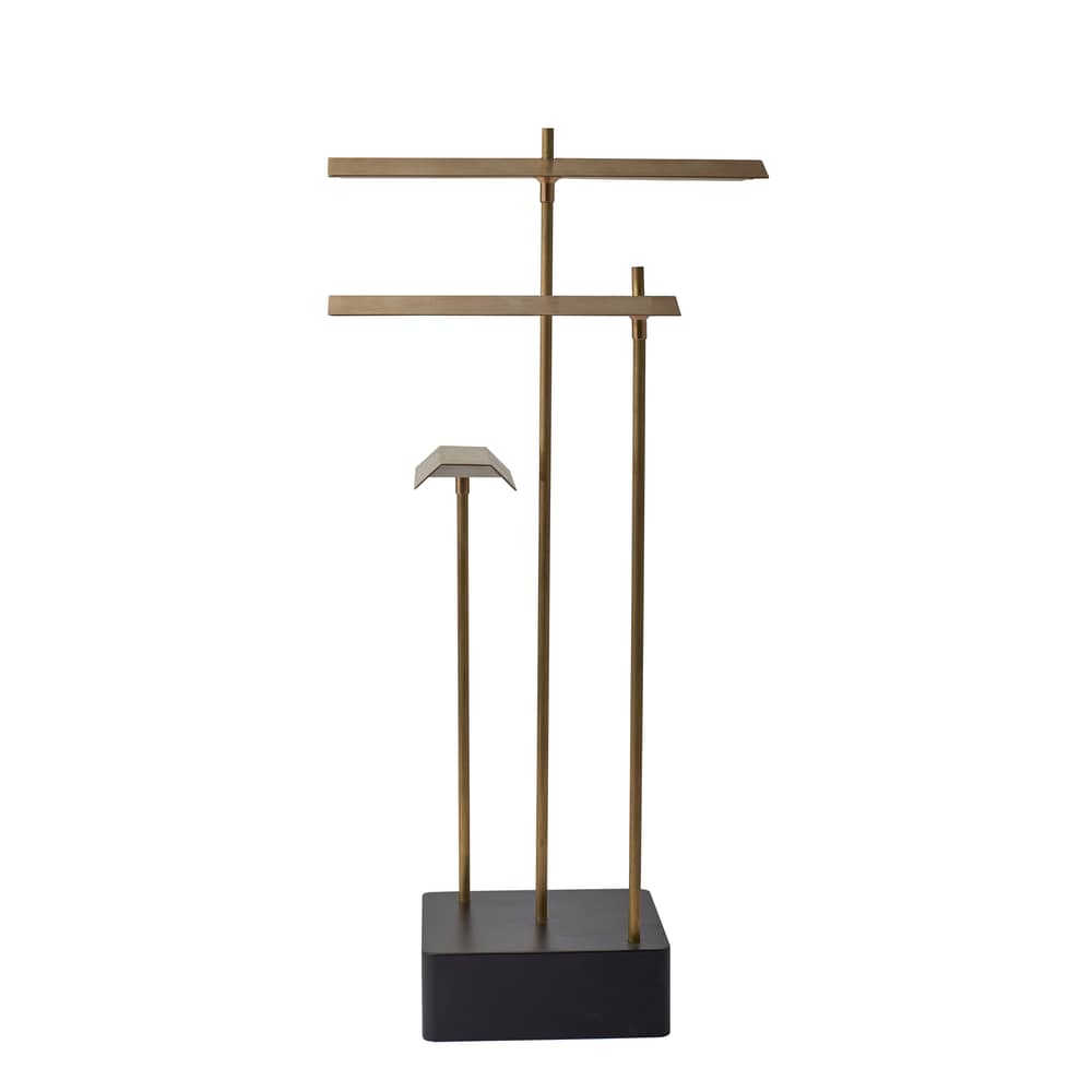 Knokke LED Wireless rechargeable lamp gold metal / H 35 cm - USB charging - DCW éditions - Brass - brushed natural brass, Steel