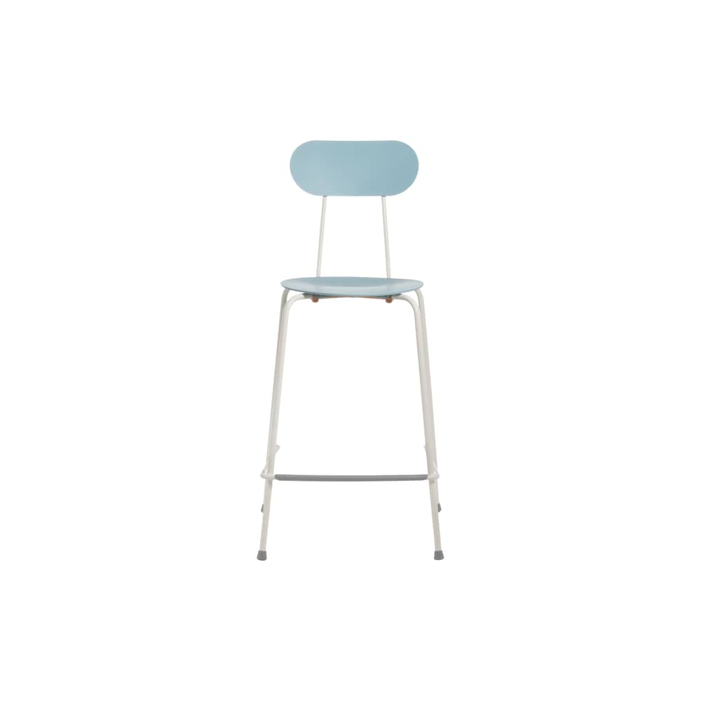 Chaise de bar Mariolina bleu / H 66 cm - Magis - Bleu ciel / Piètement blanc - Acier, Polypropylène
