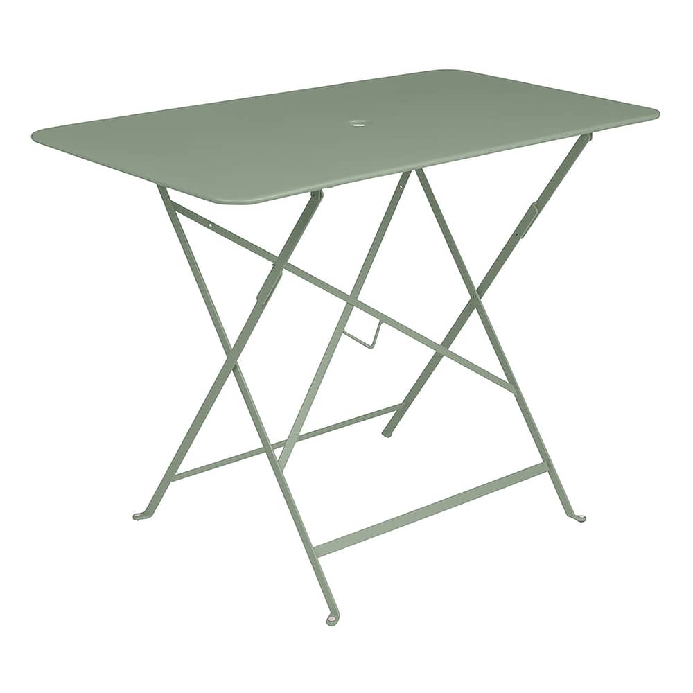 Klapptisch Bistro metall grün / 97 x 57 cm - für 4 Personen - mit Sonnenschirmloch - Fermob - Kaktus - bemalter Stahl