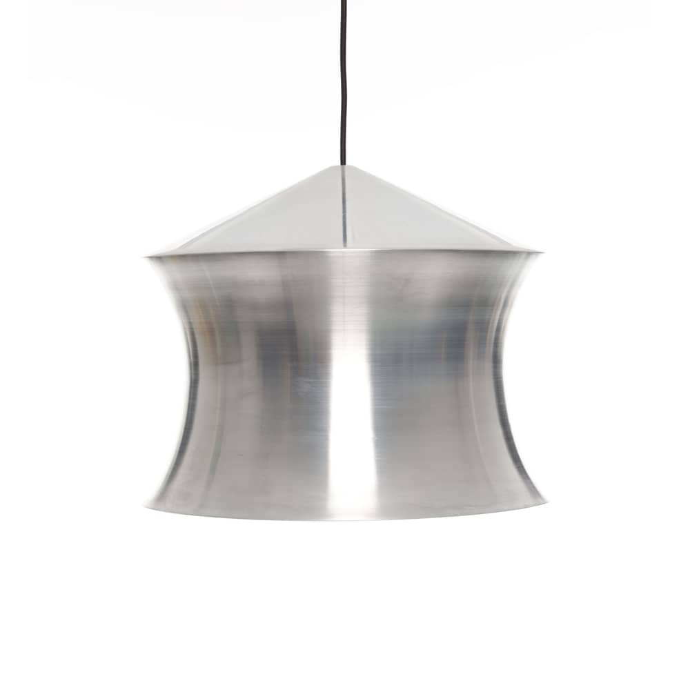 Suspension Unbeaten Waist LED métal argent / Ø 41,2 x H 33 cm - Tom Dixon - Aluminium brut - Aluminium filé