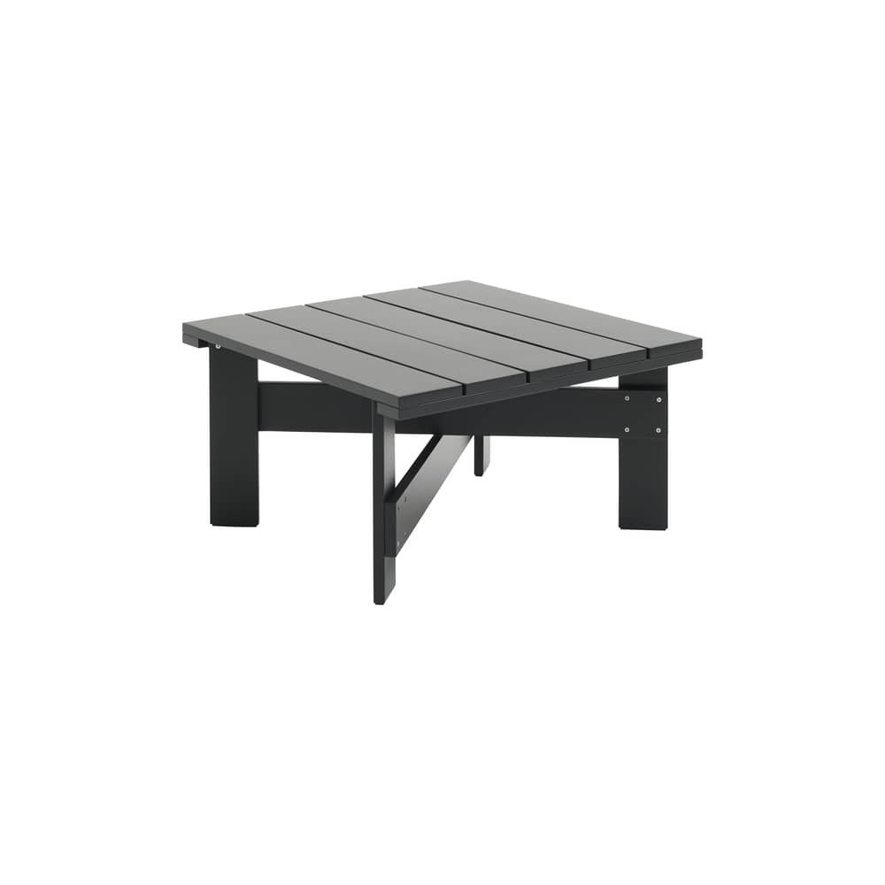 Table basse Crate Outdoor / Gerrit Rietveld, 1934 - 75,5 x 75,5 x H 40 cm - Hay - Noir - Pin massif laqué