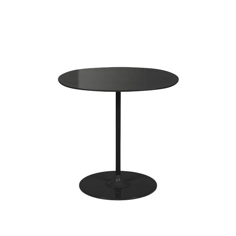 Table d\'appoint Thierry verre noir / 45 x 45 x H 45 cm - Verre - Kartell - Noir - Acier peint, Verre trempé